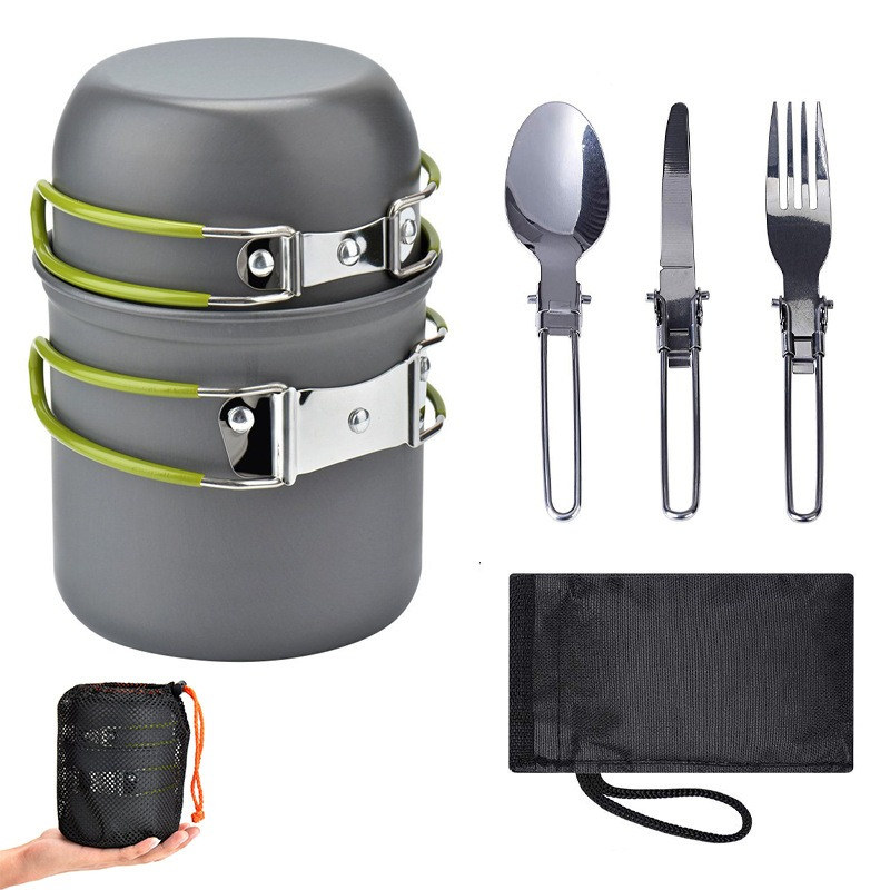 Camping Cooking Set Lightweight - أدوات طهي محمولة للتخييم في الهواء
