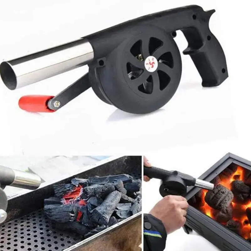 Charcoal Chimney Starter - منفاخ يدوي محمول للاستخدام الخارجي، منفاخ