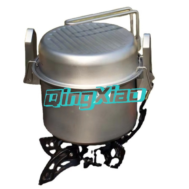 Camping Cooking Pot Stainless Steel - وعاء طهي متعدد الوظائف للتخييم في