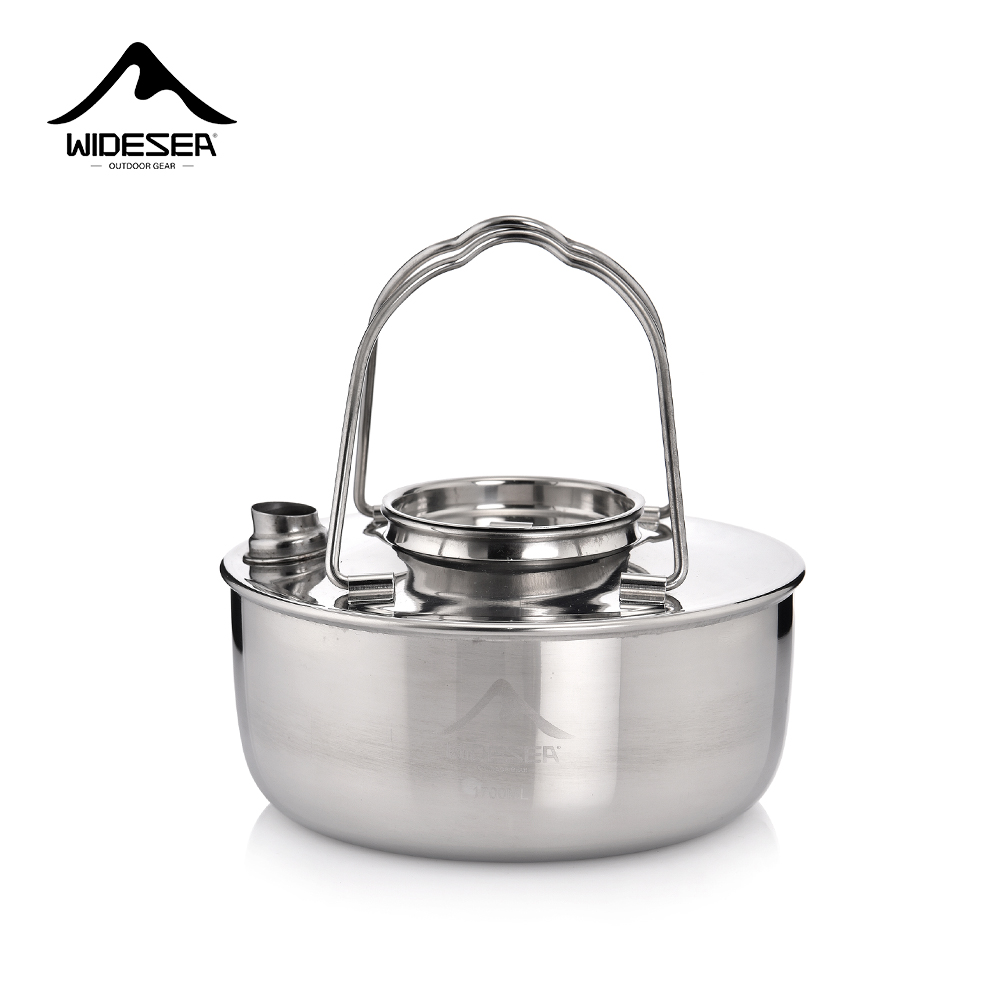 Camping Cooking Pot Stainless Steel - Widesea التخييم في الهواء الطلق 1.7L