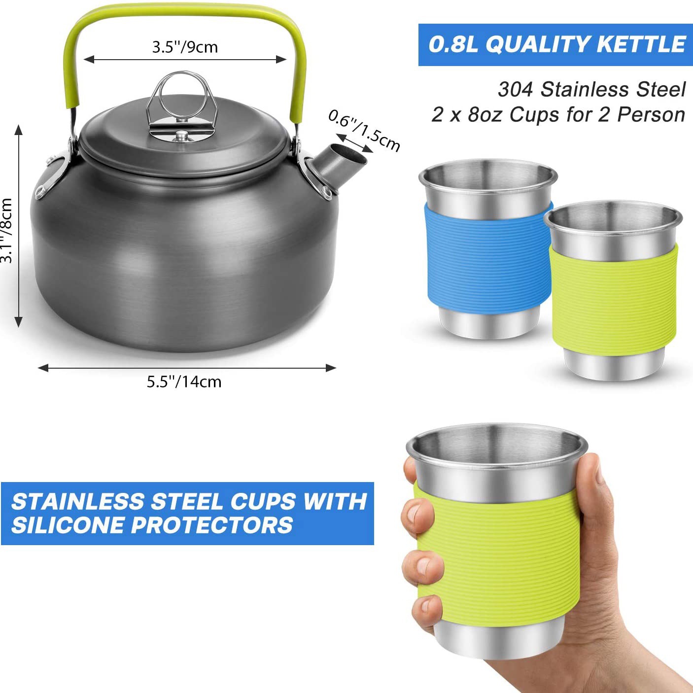 طقم طهي للتخييم في الهواء الطل - مراجعة Camping Cooking Set Lightweight وسعره