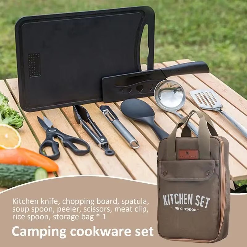 طقم أدوات طهي للتخييم مكون من  - مراجعة Camping Cooking Survival وسعره