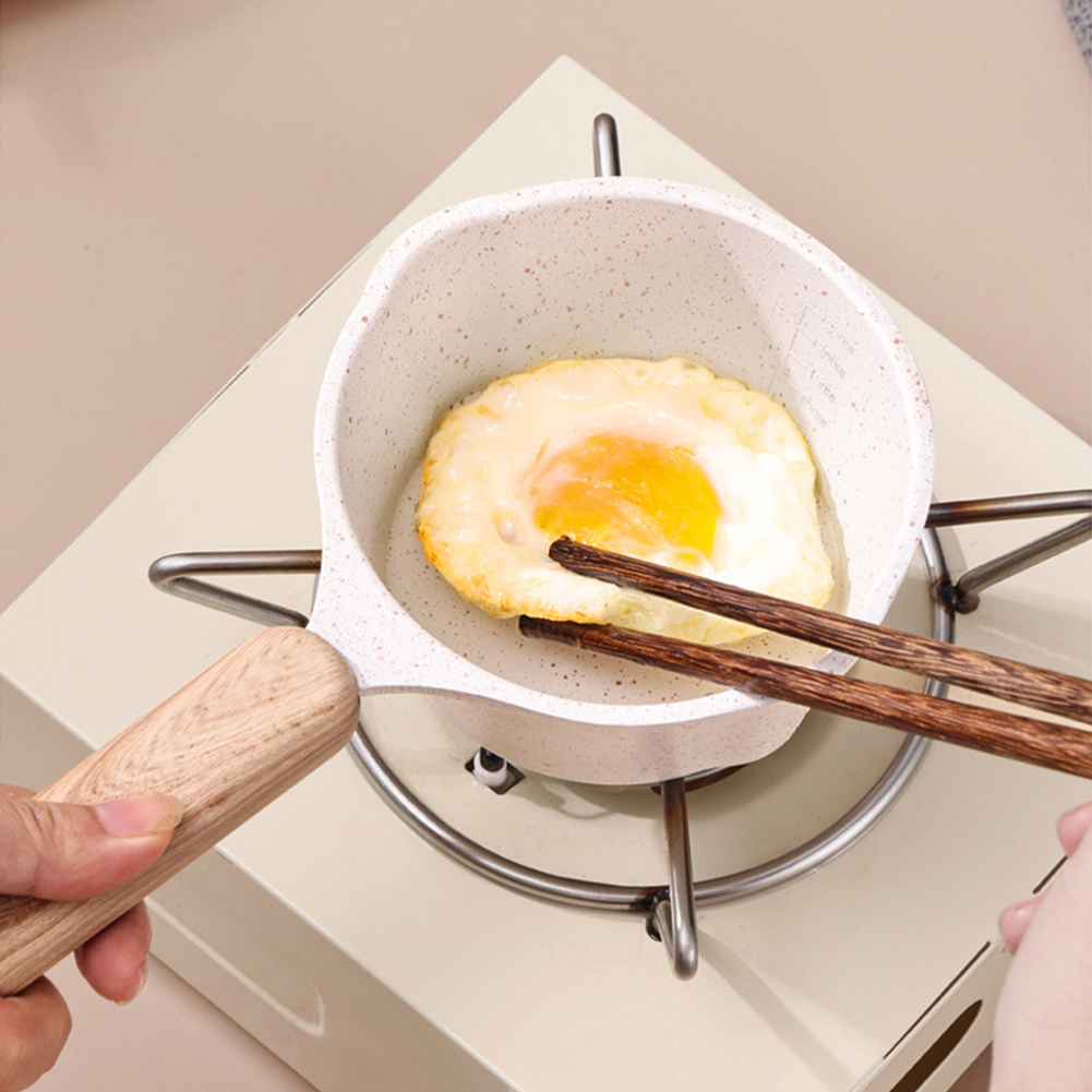 مقلاة صغيرة بمقبض خشبي لتسخين  - مراجعة Camping Cooking Handle وسعره