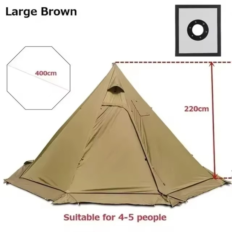 خيمة هرمية الشكل مع حافة مقاوم - مراجعة Camping Cooking Snow وسعره