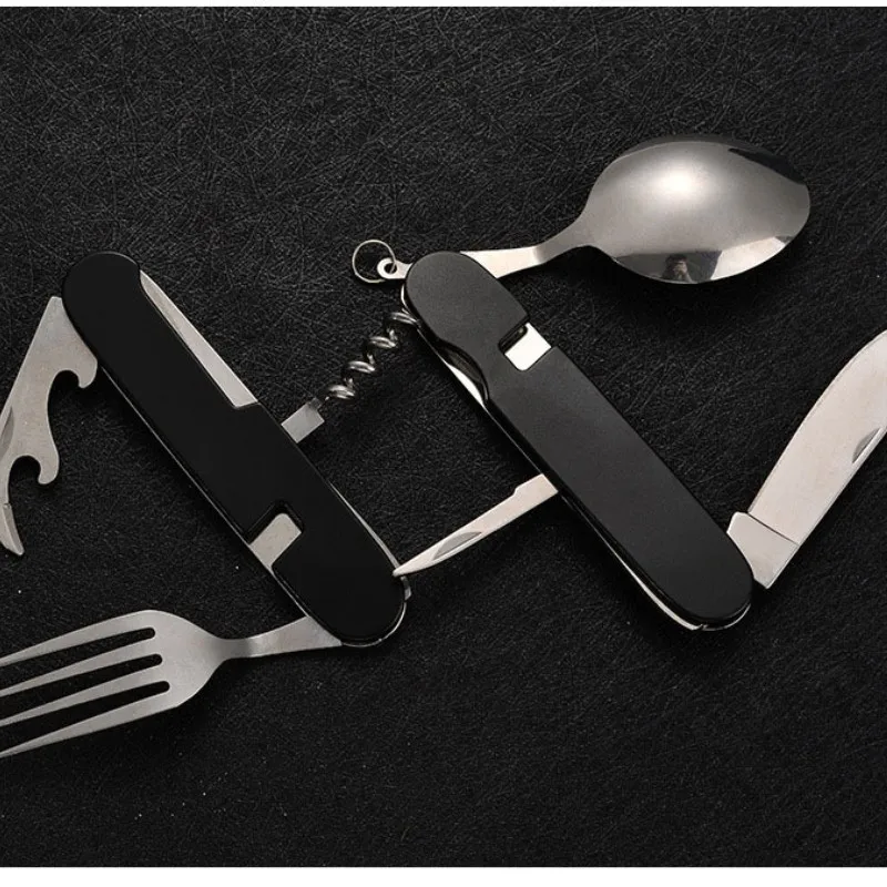 4 في 1 أدوات المائدة القابلة ل - مراجعة Camping Cooking Survival وسعره