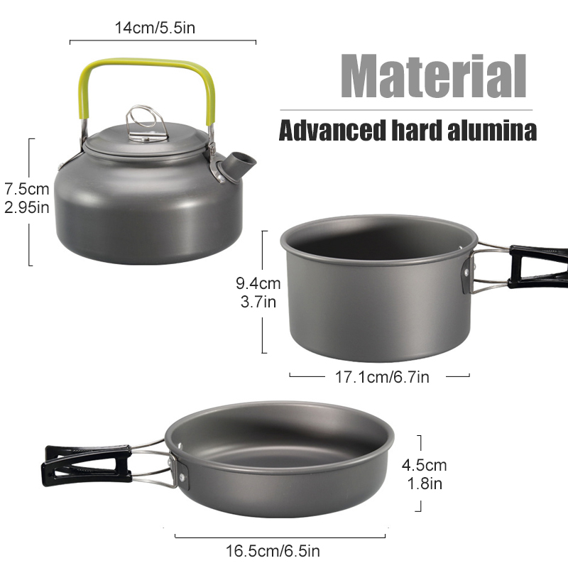 WESTTUNE التخييم طقم حلل استان - مراجعة Camping Cooking Survival وسعره
