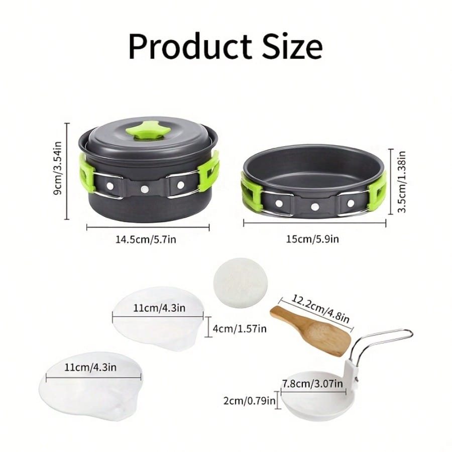 مجموعة أدوات الطهي للتخييم: أو - مراجعة Camping Cooking Pot Stainless Steel وسعره