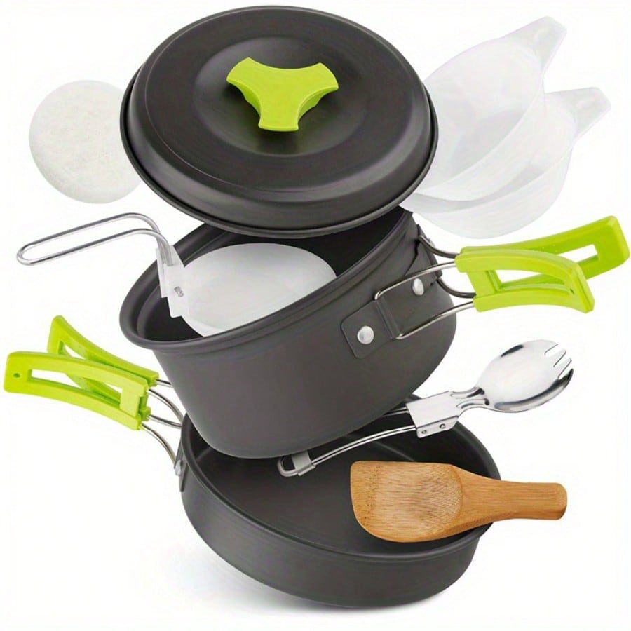 مجموعة أدوات الطهي للتخييم: أو - مراجعة Camping Cooking Pot Stainless Steel وسعره