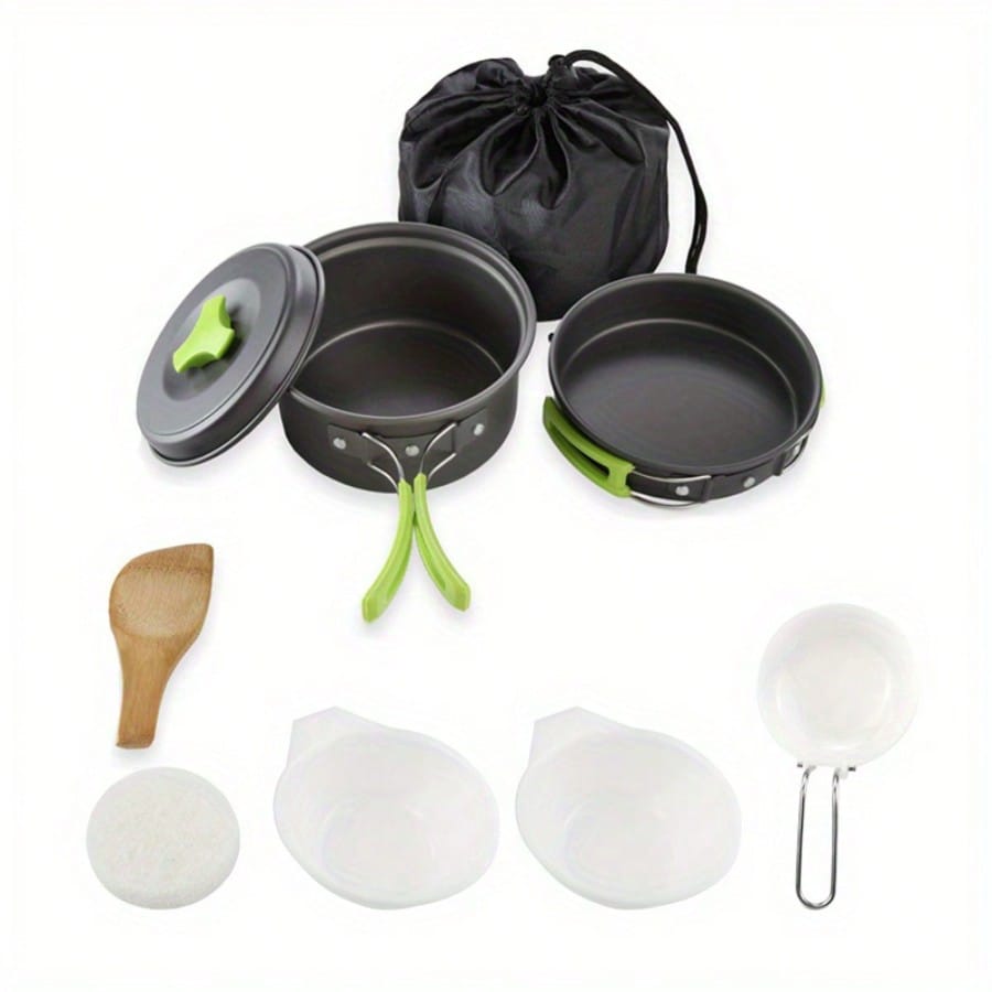 مجموعة أدوات الطهي للتخييم: أو - مراجعة Camping Cooking Pot Stainless Steel وسعره