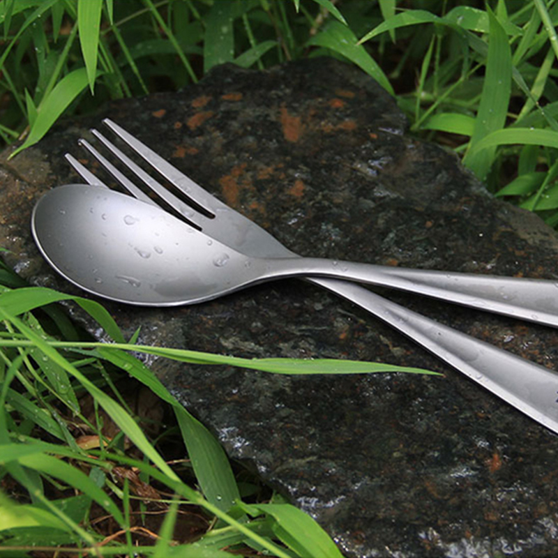 Tiartisan التيتانيوم شوكة ملعق - مراجعة Camping Cooking Set Lightweight وسعره