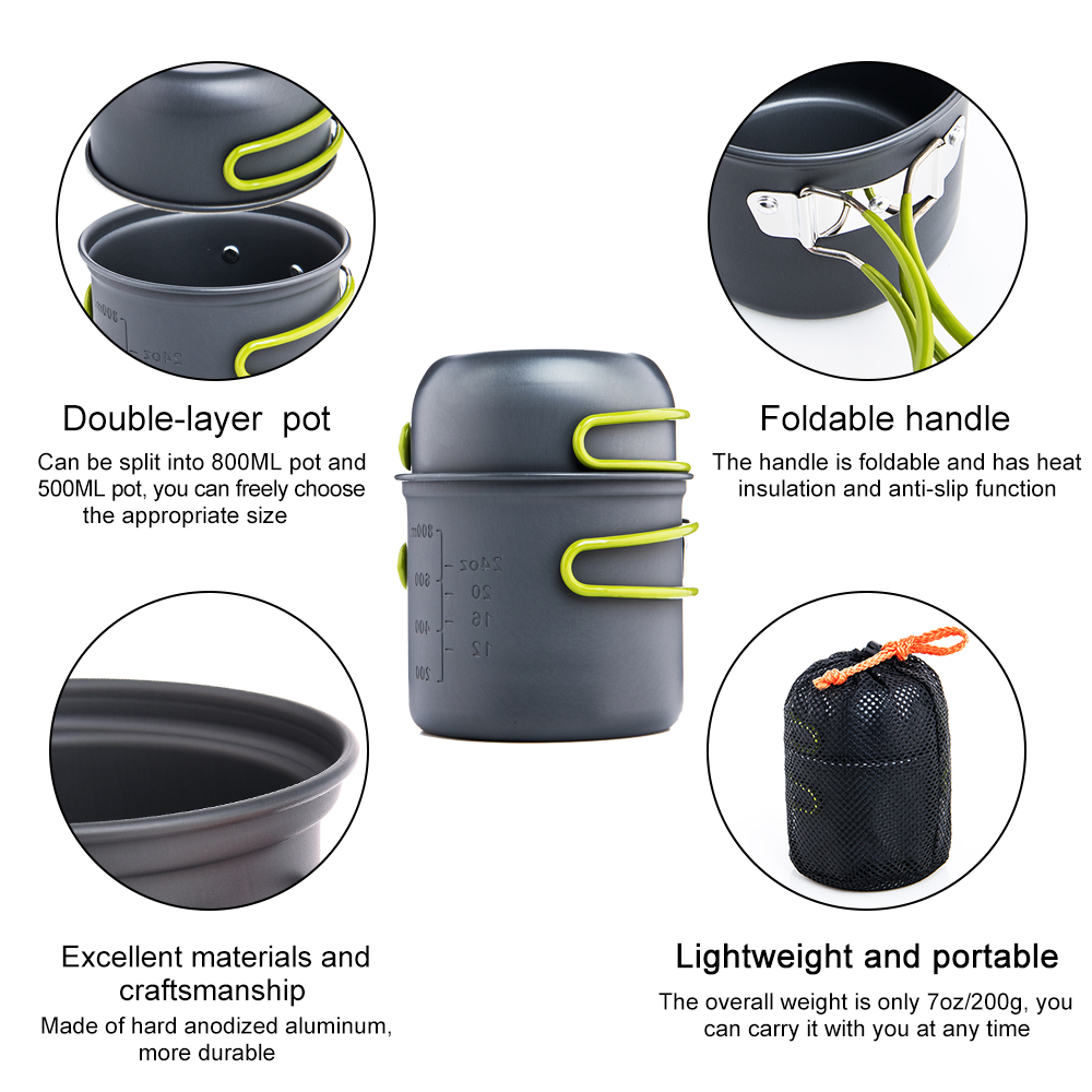 أدوات طهي خفيفة الوزن من وايدس - مراجعة Camping Cooking Pot Stainless Steel وسعره