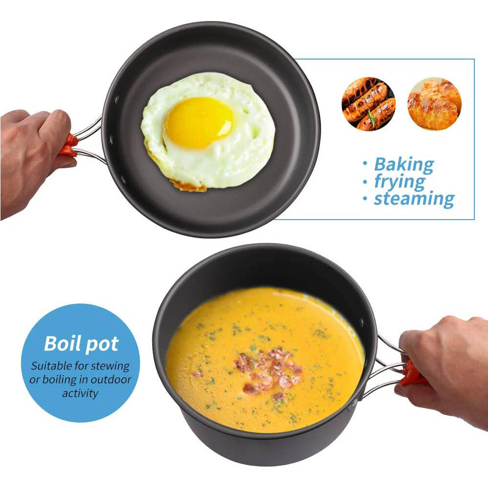 التخييم طقم أواني الطبخ في اله - مراجعة Camping Cooking Set Lightweight وسعره