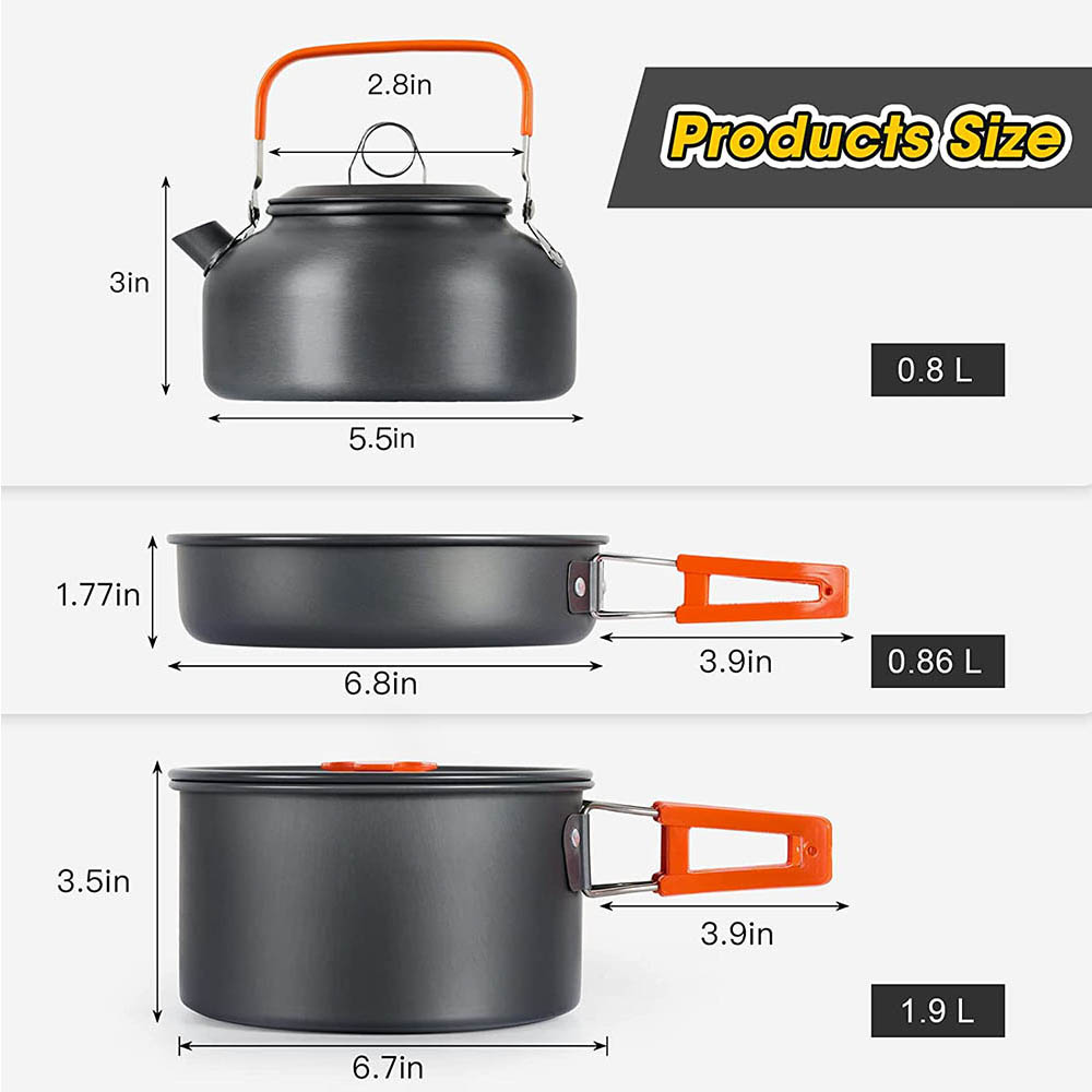 التخييم طقم أواني الطبخ في اله - مراجعة Camping Cooking Set Lightweight وسعره