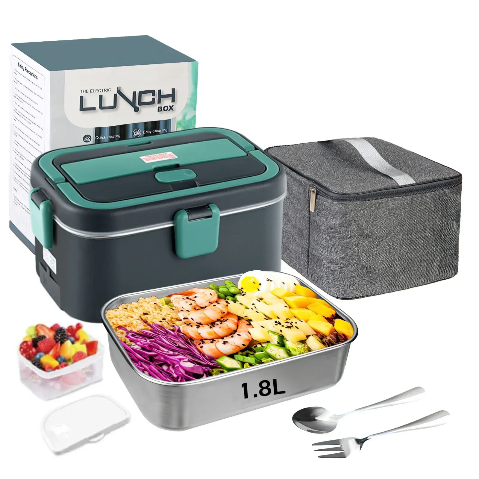 صندوق غداء كهربي جهاز تسخين ال - مراجعة Camping Cooking Food وسعره