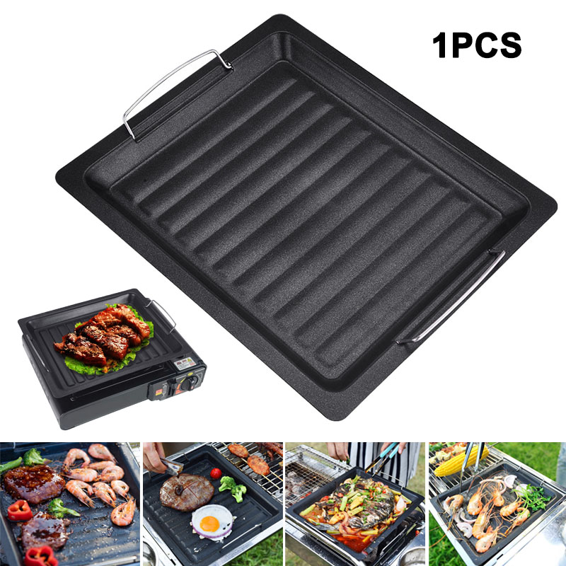 مقلاة شواء مربعة سميكة للاستخد - مراجعة Camping Cooking Handle وسعره