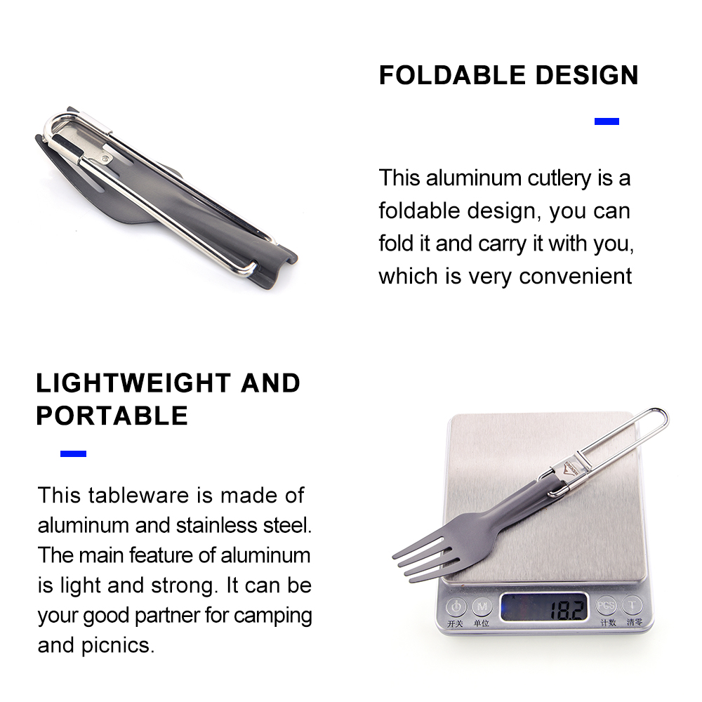 عريضة التخييم الألومنيوم ملعقة - مراجعة Camping Cooking And Eating Set وسعره