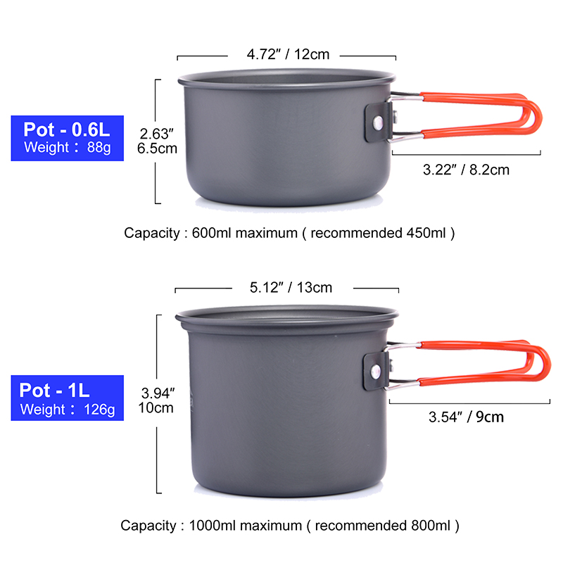 طقم أواني طهي للتخييم على نطاق - مراجعة Camping Cooking Pot Stainless Steel وسعره