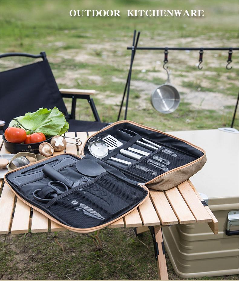 أدوات المطبخ للتخييم في الهواء - مراجعة Camping Cooking And Eating Set وسعره