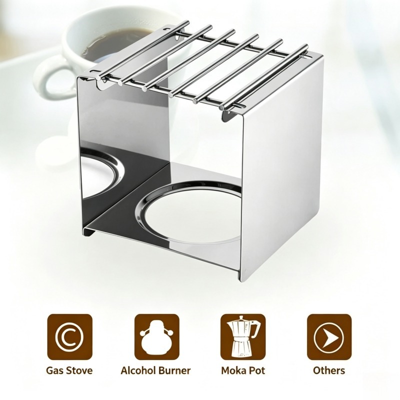 حامل قهوة مربع من الفولاذ المق - مراجعة Camping Cooking Pot Stainless Steel وسعره