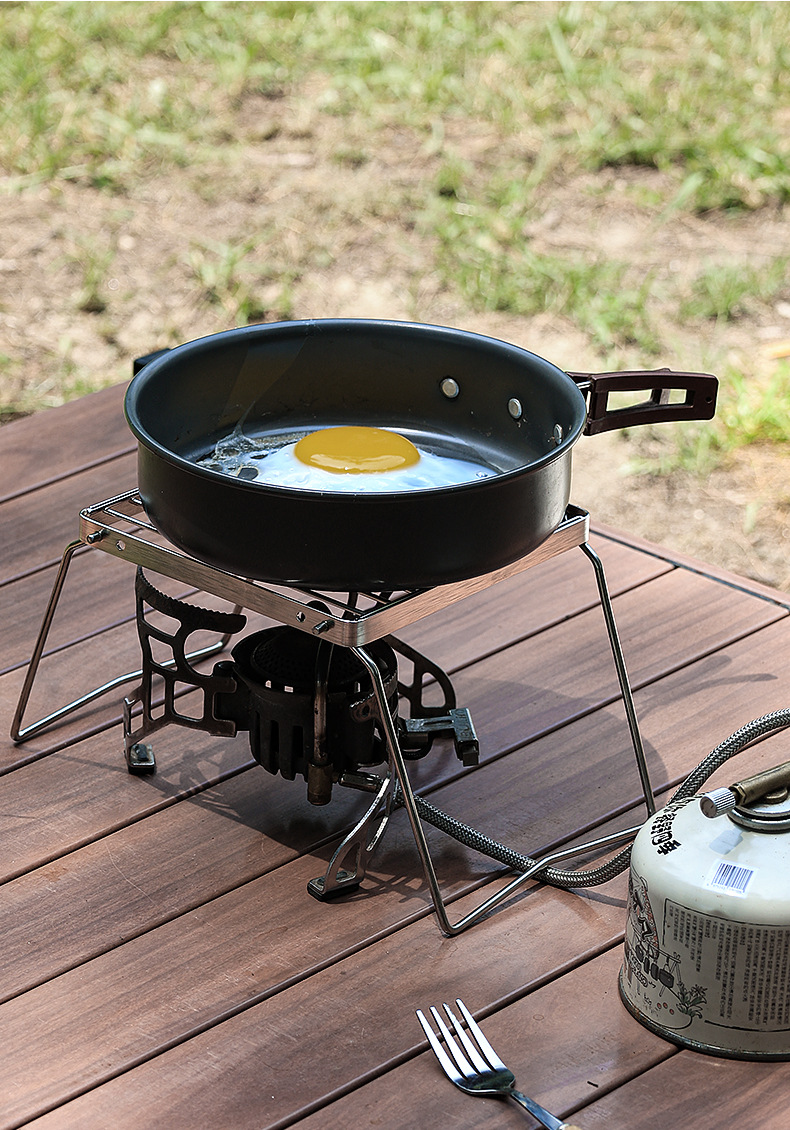 حامل موقد خارجي من الفولاذ الم - مراجعة Camping Cooking Pot Stainless Steel وسعره