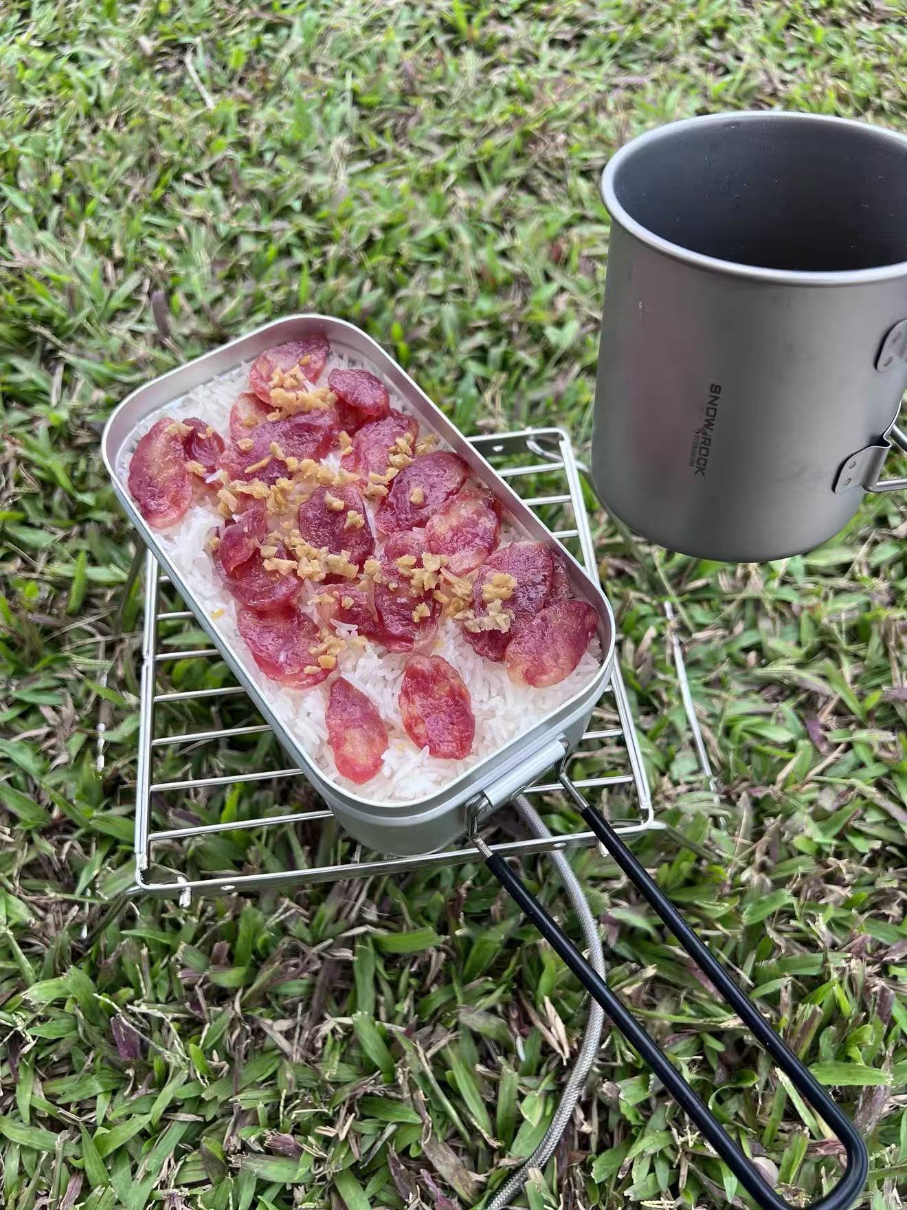 حامل موقد خارجي من الفولاذ الم - مراجعة Camping Cooking Pot Stainless Steel وسعره