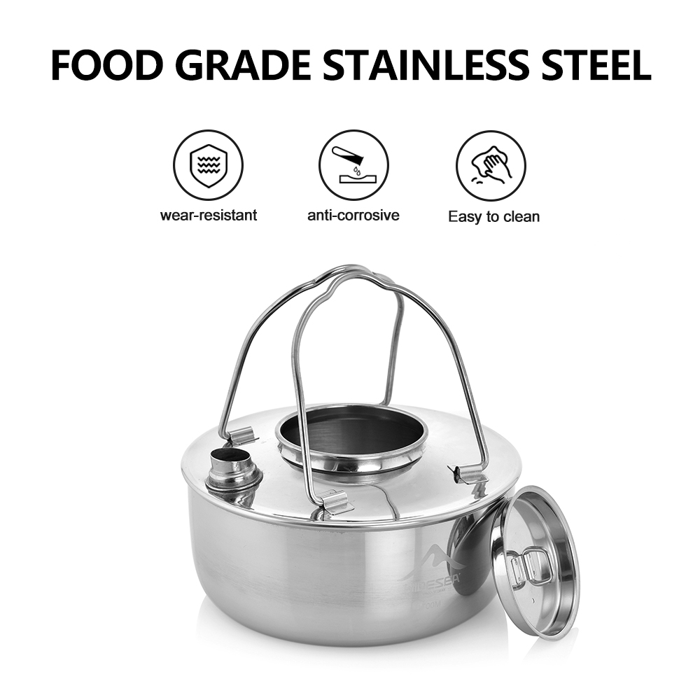 Widesea التخييم في الهواء الطل - مراجعة Camping Cooking Pot Stainless Steel وسعره
