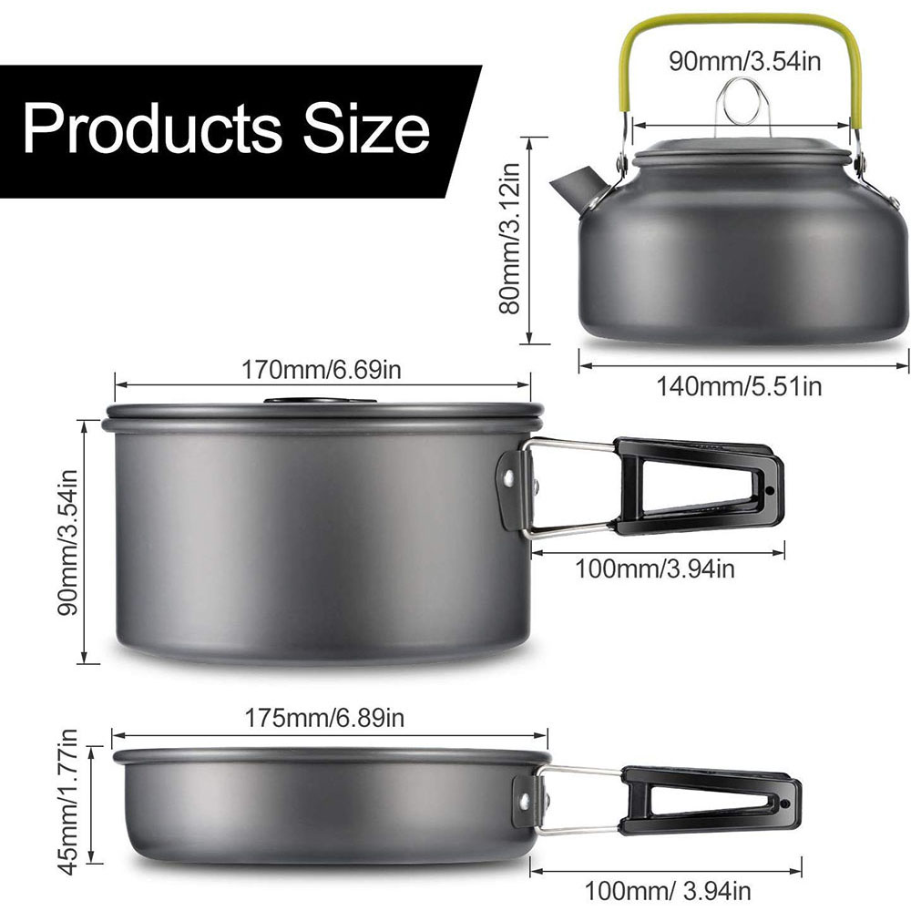 مجموعة أدوات الطهي للتخييم الخ - مراجعة Camping Cooking Pot Stainless Steel وسعره
