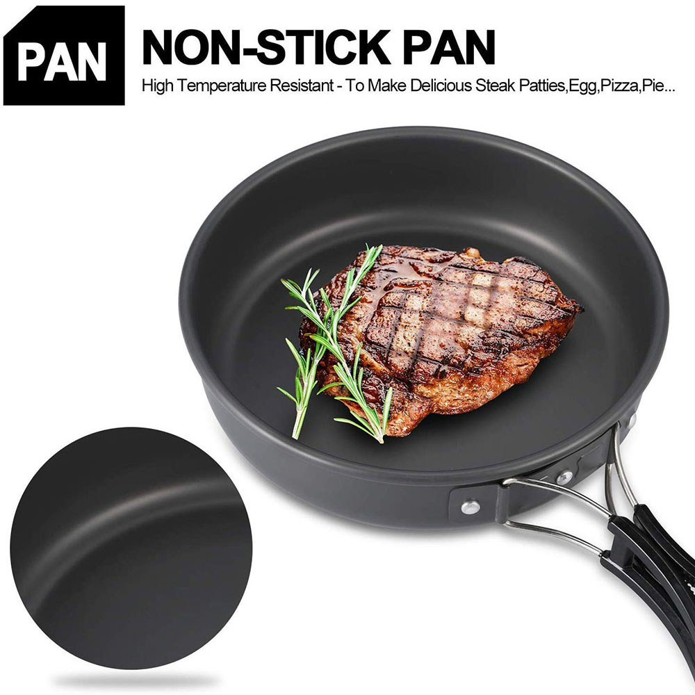 مجموعة أدوات الطهي للتخييم الخ - مراجعة Camping Cooking Pot Stainless Steel وسعره