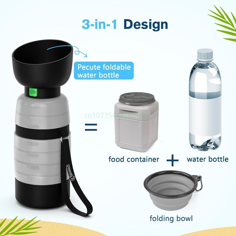 زجاجة مياه للكلاب 650 مل مع حا - مراجعة Camping Cooking Food وسعره