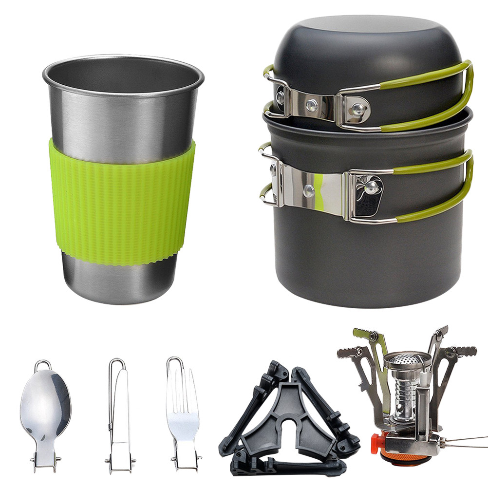 طقم أواني طهي للتخييم في الهوا - مراجعة Camping Cooking Set Lightweight وسعره
